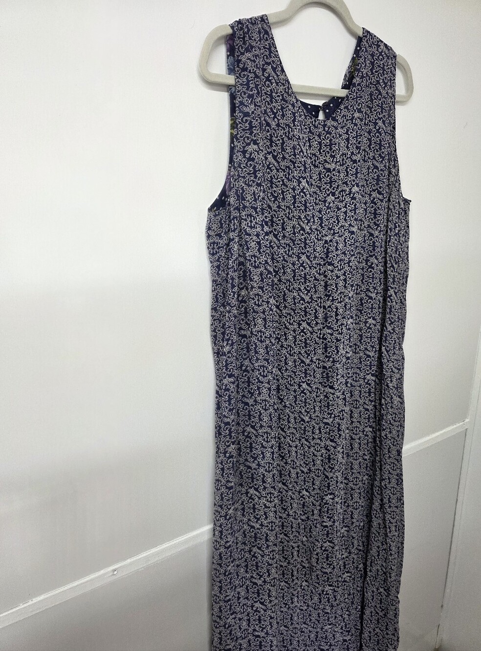 Purple Floral Polka Dot Dress Skirt